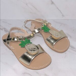 NEW Harper canyon pineapple Gold Pineapple Kids Sandals girls